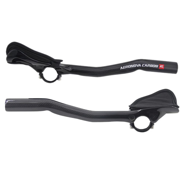 Carbon Fiber Aero Bars 340mm Clip On Bullhorn Road Bike 3K Glossy