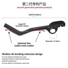 Carbon Fiber Aero Bars 340mm Clip On Bullhorn Road Bike 3K Glossy
