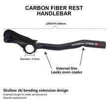 Carbon Fiber Aero Bars 340mm Clip On Bullhorn Road Bike 3K Glossy