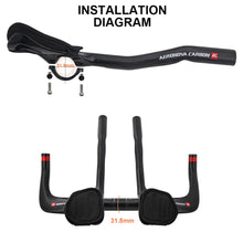 Carbon Fiber Aero Bars 340mm Clip On Bullhorn Road Bike 3K Glossy