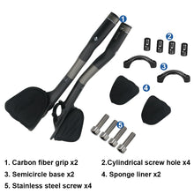 Carbon Fiber Aero Bars 340mm Clip On Bullhorn Road Bike 3K Glossy