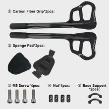 Carbon Fiber Aero Bars 340mm Clip On Bullhorn Road Bike 3K Glossy