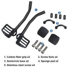 Carbon Fiber Aero Bars 340mm Clip On Bullhorn Road Bike 3K Glossy