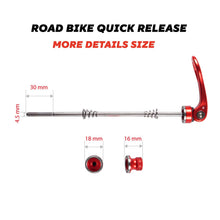 CNC Quick Release Skewer Front Rear Wheel Axle For Mountain Road Bikes