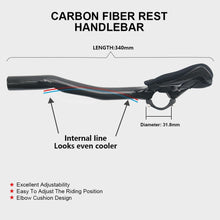 Carbon Fiber Aero Bars 340mm Clip On Bullhorn Road Bike 3K Glossy