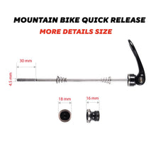 CNC Quick Release Skewer Front Rear Wheel Axle For Mountain Road Bikes