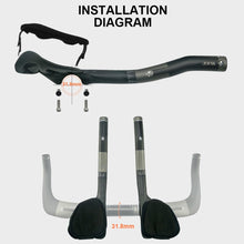 Carbon Fiber Aero Bars 340mm Clip On Bullhorn Road Bike 3K Glossy