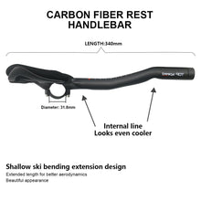 Carbon Fiber Aero Bars 340mm Clip On Bullhorn Road Bike 3K Glossy