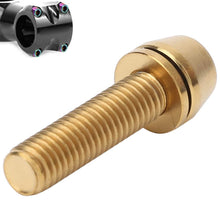 Titanium Alloy Bike Stem Bolts 3Pcs M5x20 M6x20 With Gasket Colorful