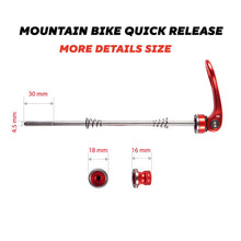 CNC Quick Release Skewer Front Rear Wheel Axle For Mountain Road Bikes