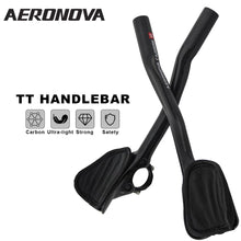 Carbon Fiber Aero Bars 340mm Clip On Bullhorn Road Bike 3K Glossy