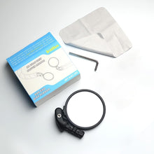 BriskMore Bike Bar End Mirror 76mm HD Glass Convex Lens 360 Rotatable