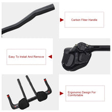 Carbon Fiber Aero Bars 340mm Clip On Bullhorn Road Bike 3K Glossy