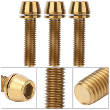 Titanium Alloy Bike Stem Bolts 3Pcs M5x20 M6x20 With Gasket Colorful