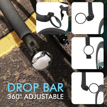 BriskMore Bike Bar End Mirror 76mm HD Glass Convex Lens 360 Rotatable