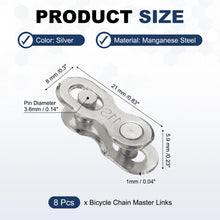 Manganese Steel Bike Master Link 6 7 8 Speed Silver 8 Pcs Replacement