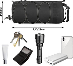 2.5L Waterproof Bike Handlebar Bag With Zipper And Shoulder Strap