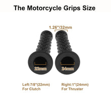 Universal Seven Eighths Left And 1 Right Rubber Grips 125mm Black