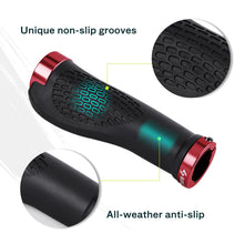 SAPLIZE Aluminum Double Lock On Bike Grips Ergonomic Anti Slip TPE