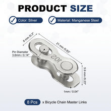 Manganese Steel Bike Master Link 6 7 8 Speed Silver 8 Pcs Replacement
