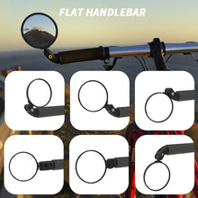 BriskMore Bike Bar End Mirror 76mm HD Glass Convex Lens 360 Rotatable