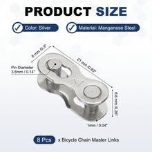 Manganese Steel Bike Master Link 6 7 8 Speed Silver 8 Pcs Replacement