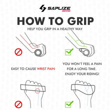 SAPLIZE Aluminum Double Lock On Bike Grips Ergonomic Anti Slip TPE