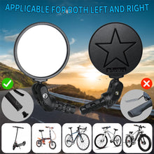 BriskMore Bike Bar End Mirror 76mm HD Glass Convex Lens 360 Rotatable