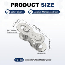 Manganese Steel Bike Master Link 6 7 8 Speed Silver 8 Pcs Replacement