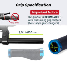 SAPLIZE Aluminum Double Lock On Bike Grips Ergonomic Anti Slip TPE