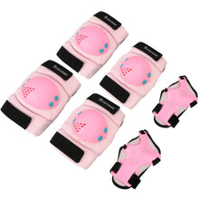 Bosoner Kids Knee Elbow Wrist Pads Set PVC Adjustable Velcro 3 To 15