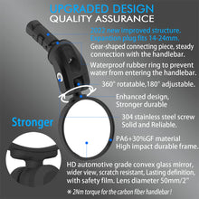BriskMore Bike Bar End Mirror 76mm HD Glass Convex Lens 360 Rotatable