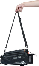 9L Waterproof Reflective Rear Bike Pannier Bag, 36x15x20 cm, Black