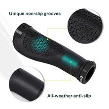 SAPLIZE Aluminum Double Lock On Bike Grips Ergonomic Anti Slip TPE