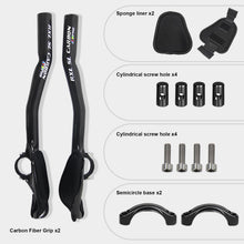 Carbon Fiber Aero Bars 340mm Clip On Bullhorn Road Bike 3K Glossy