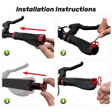 SAPLIZE Aluminum Double Lock On Bike Grips Ergonomic Anti Slip TPE