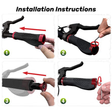SAPLIZE Aluminum Double Lock On Bike Grips Ergonomic Anti Slip TPE