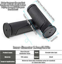 90mm Black Rubber Bicycle Handlebar Grips Short Mini