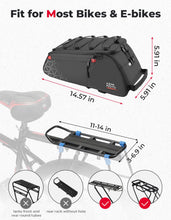 KEMIMOTO 8L PVC Water Resistant Rear Rack Bike Bag Pink