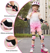Bosoner Kids Knee Elbow Wrist Pads Set PVC Adjustable Velcro 3 To 15