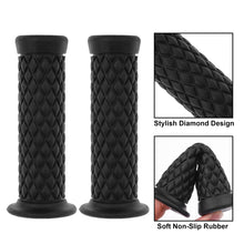 Universal Seven Eighths Left And 1 Right Rubber Grips 125mm Black