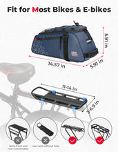 KEMIMOTO 8L PVC Water Resistant Rear Rack Bike Bag Pink