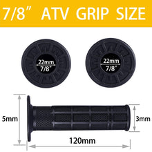 7/8 Inch ATV Handlebar Grips, Soft Rubber, Universal Fit Quad