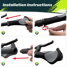 SAPLIZE Aluminum Double Lock On Bike Grips Ergonomic Anti Slip TPE
