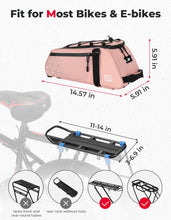 KEMIMOTO 8L PVC Water Resistant Rear Rack Bike Bag Pink