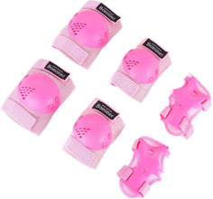 Bosoner Kids Knee Elbow Wrist Pads Set PVC Adjustable Velcro 3 To 15