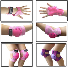Bosoner Kids Knee Elbow Wrist Pads Set PVC Adjustable Velcro 3 To 15