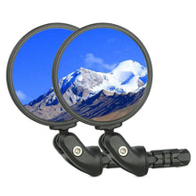 BriskMore Bike Bar End Mirror 76mm HD Glass Convex Lens 360 Rotatable