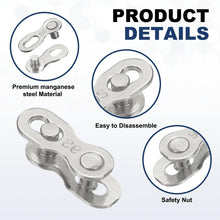 Manganese Steel Bike Master Link 6 7 8 Speed Silver 8 Pcs Replacement