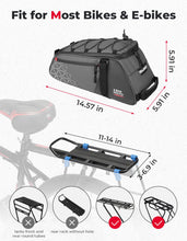 KEMIMOTO 8L PVC Water Resistant Rear Rack Bike Bag Pink